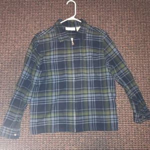 Flannel zip up shirt